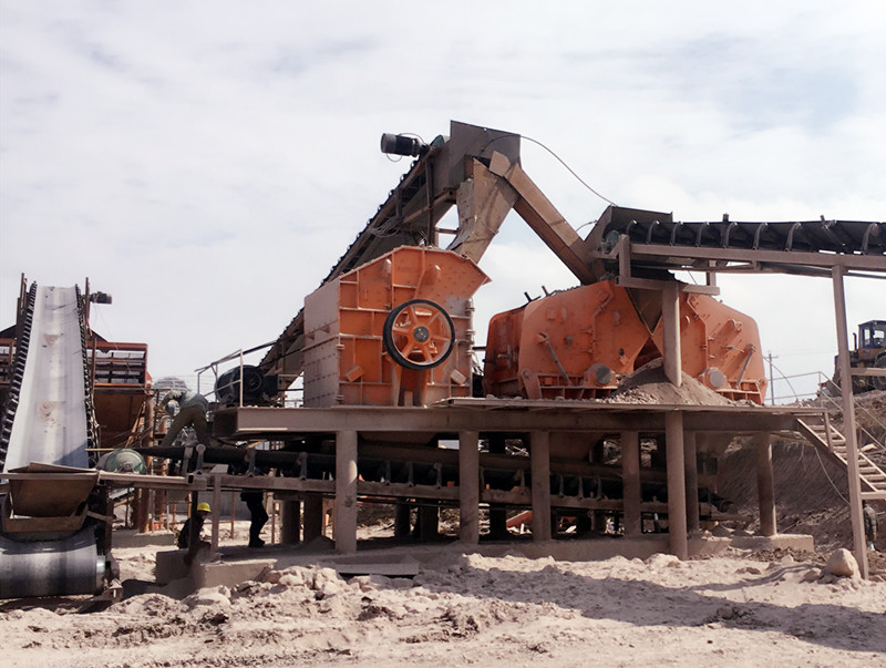 碎石生产线现场（二破反击式破碎机+细碎机）